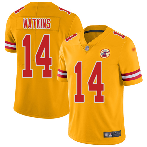 Youth Kansas City Chiefs #14 Watkins Sammy Limited Gold Inverted Legend Football Nike NFL Jersey->youth nfl jersey->Youth Jersey